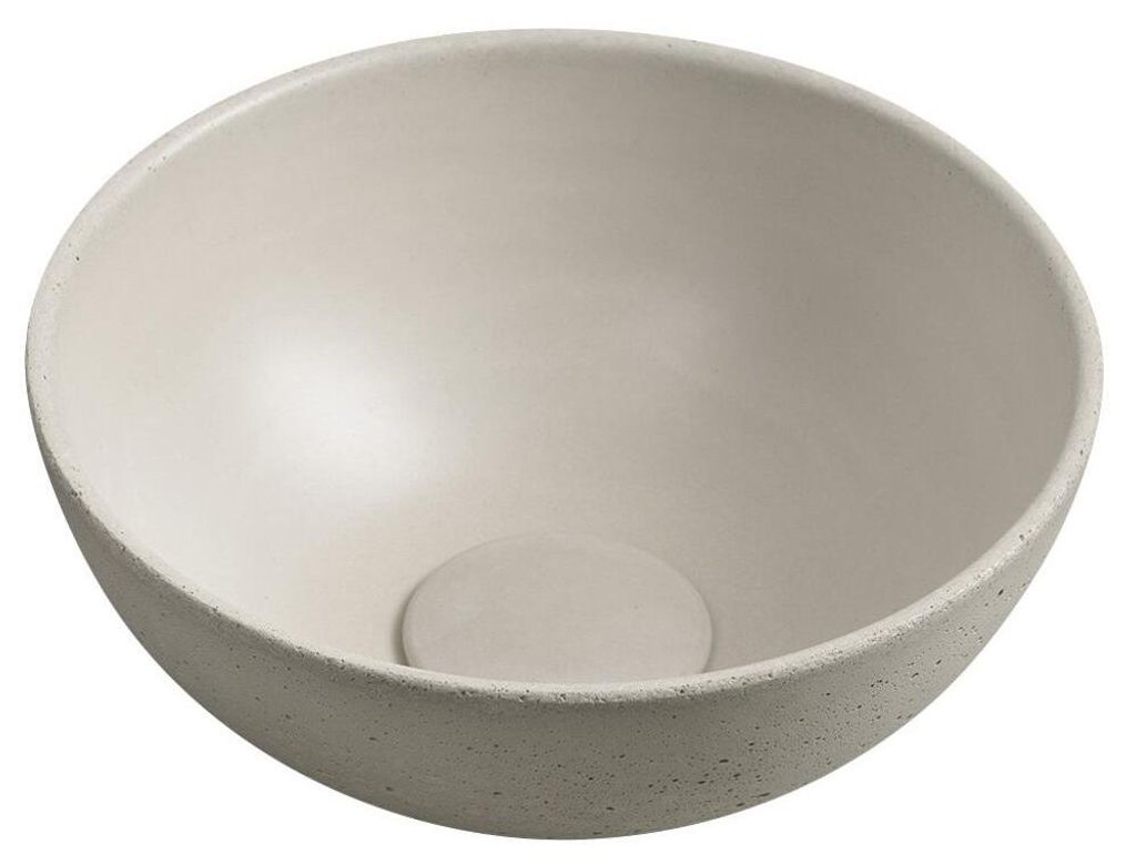 Lavabo MINOR in cemento da appoggio, diametro 26 cm, sabbia Immagine del prodotto 