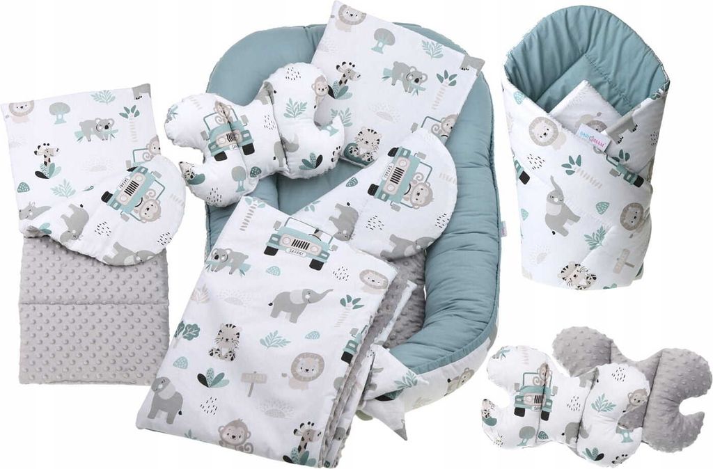 Babynest 7-teiliges Set Babymam Baumwolle Minky 110x65cm Produktbild 