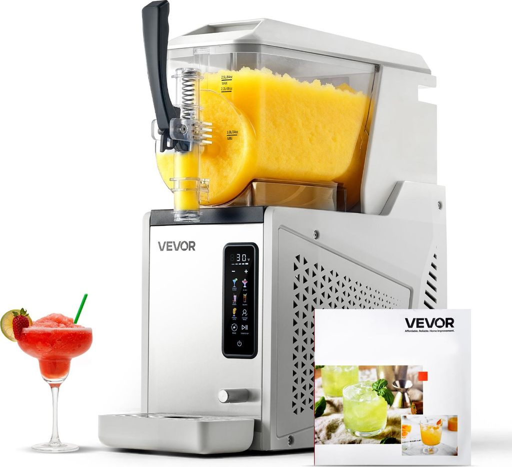 VEVOR Slush Maschine 1 x 3 L, Slusheis Eisbereiter 350 W (kein Eis nötig), Elektrische Margarita-Maschine mit Selbstreinigungsfunktion