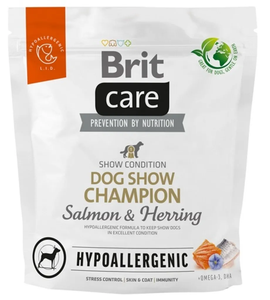 Brit Care Hypoallergenic Dog Show Champion Salmone e Aringa 1kg