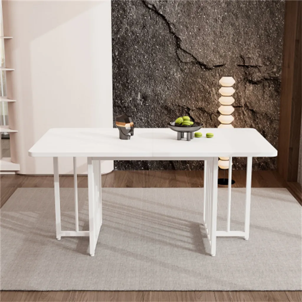 Tavolo da Pranzo AIORBER Bianco 158cm - Eleganza Moderna per Casa e Ufficio
