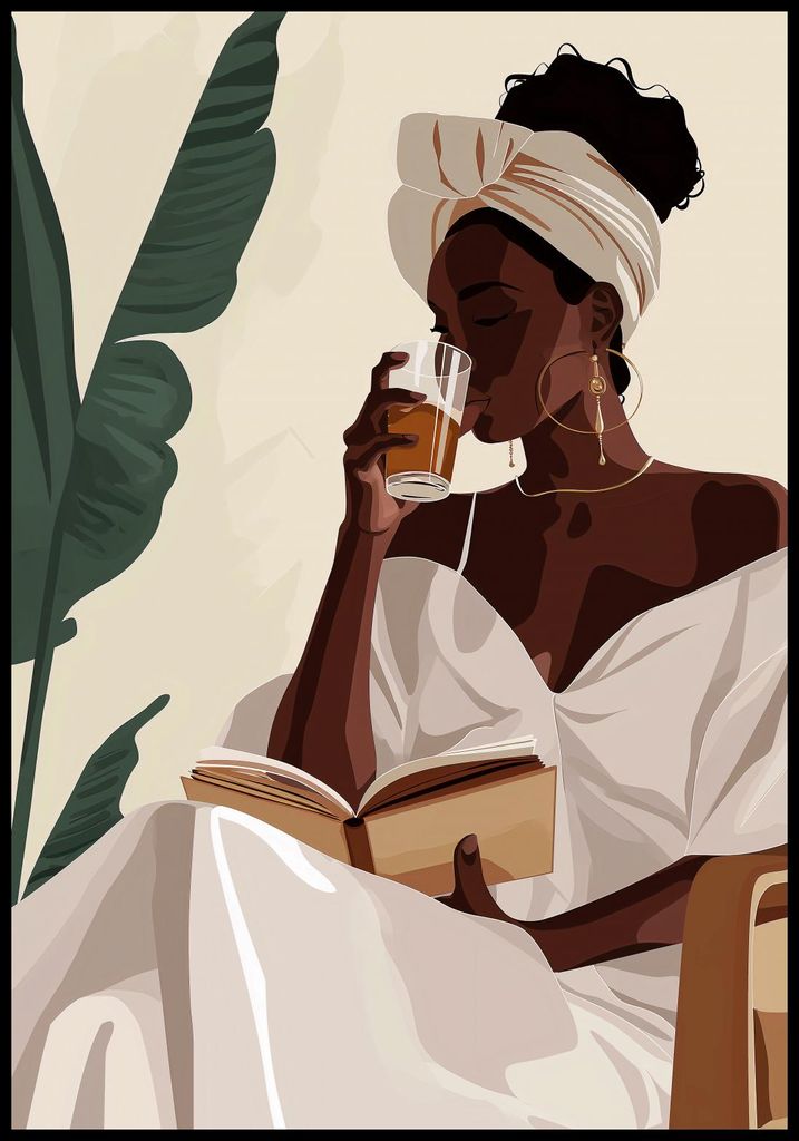 Plakat 68x98cm Moment mit einem Buch