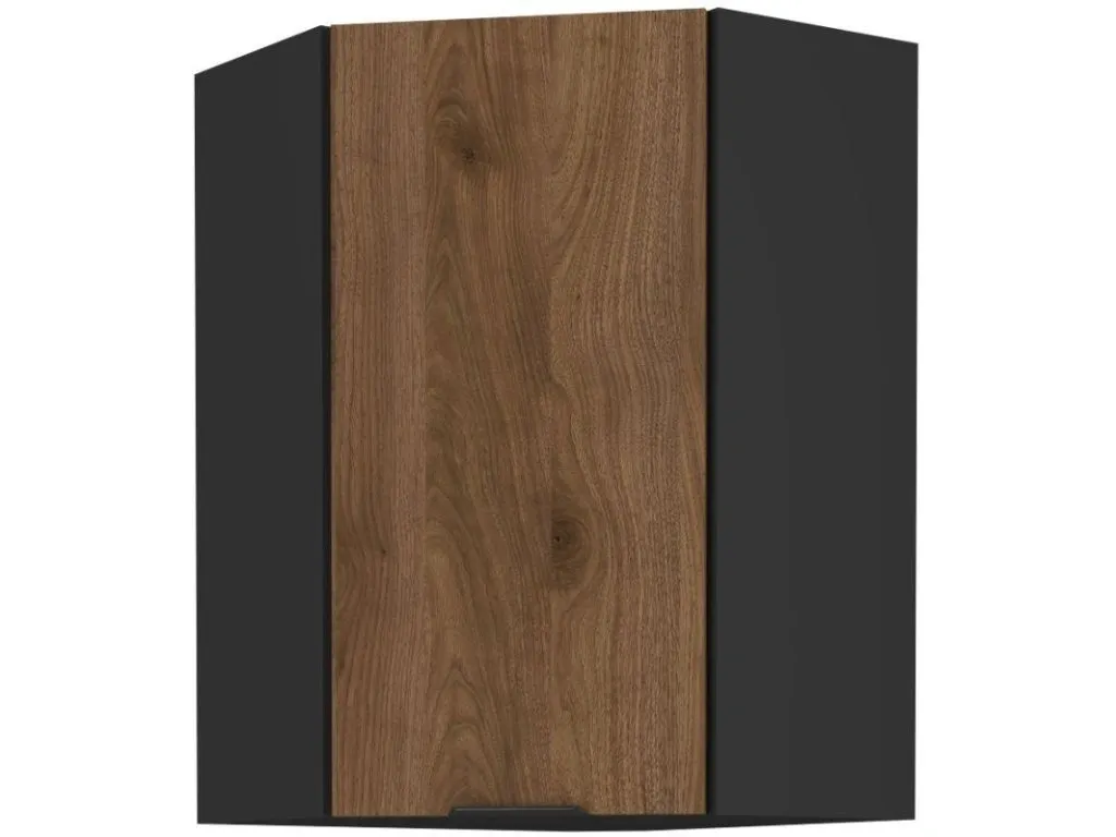 Scheda Tecnica Mobile Angolare TOVA 1 Noce Okapi/Nero - 60x60 cm