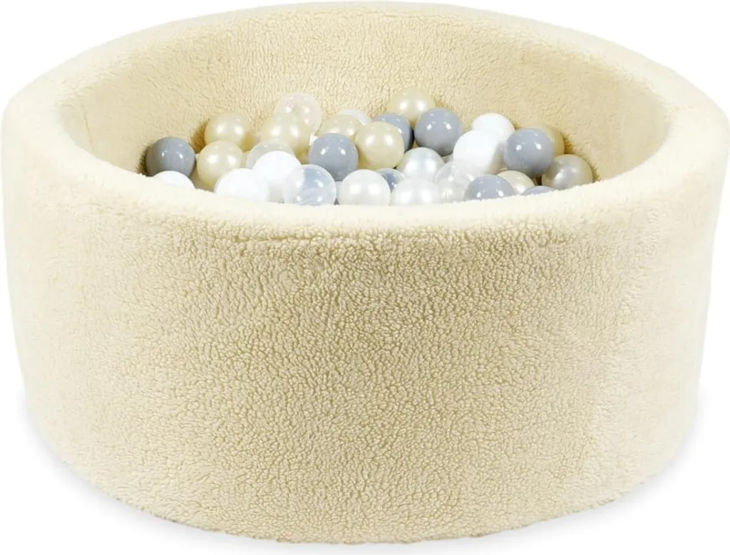 Piscine à balles 90x40 Teddy beige pour l'éveil et la motricité de bébé