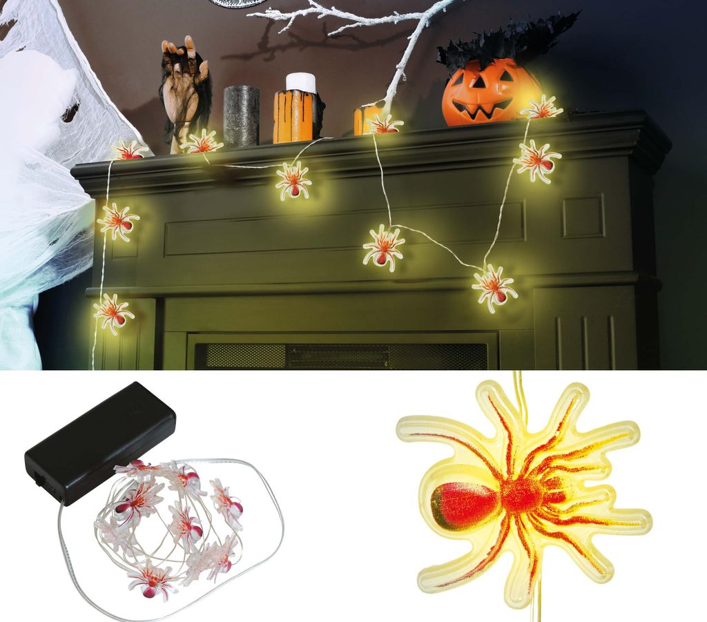 Draht-Girlande Batterien 10 Ghost Leds 120 Cms