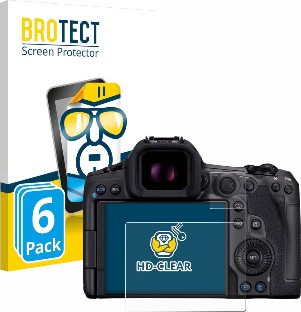 6x Für Canon EOS R5 Mark II Schutzfolie BROTECT Displayschutz Display Schutz Folie Klar Transparent