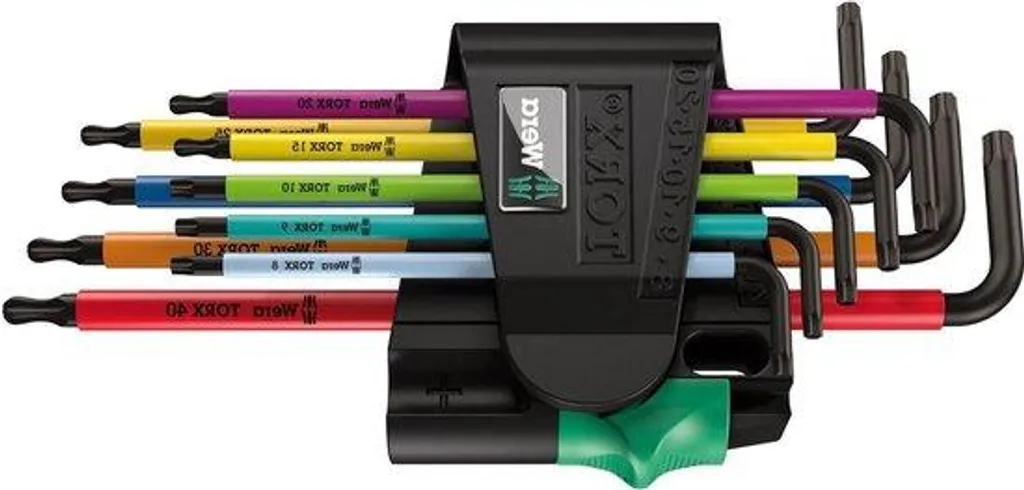 Jeu de clés Torx-BO pour mécanique et électronique, 9 pièces couleurs