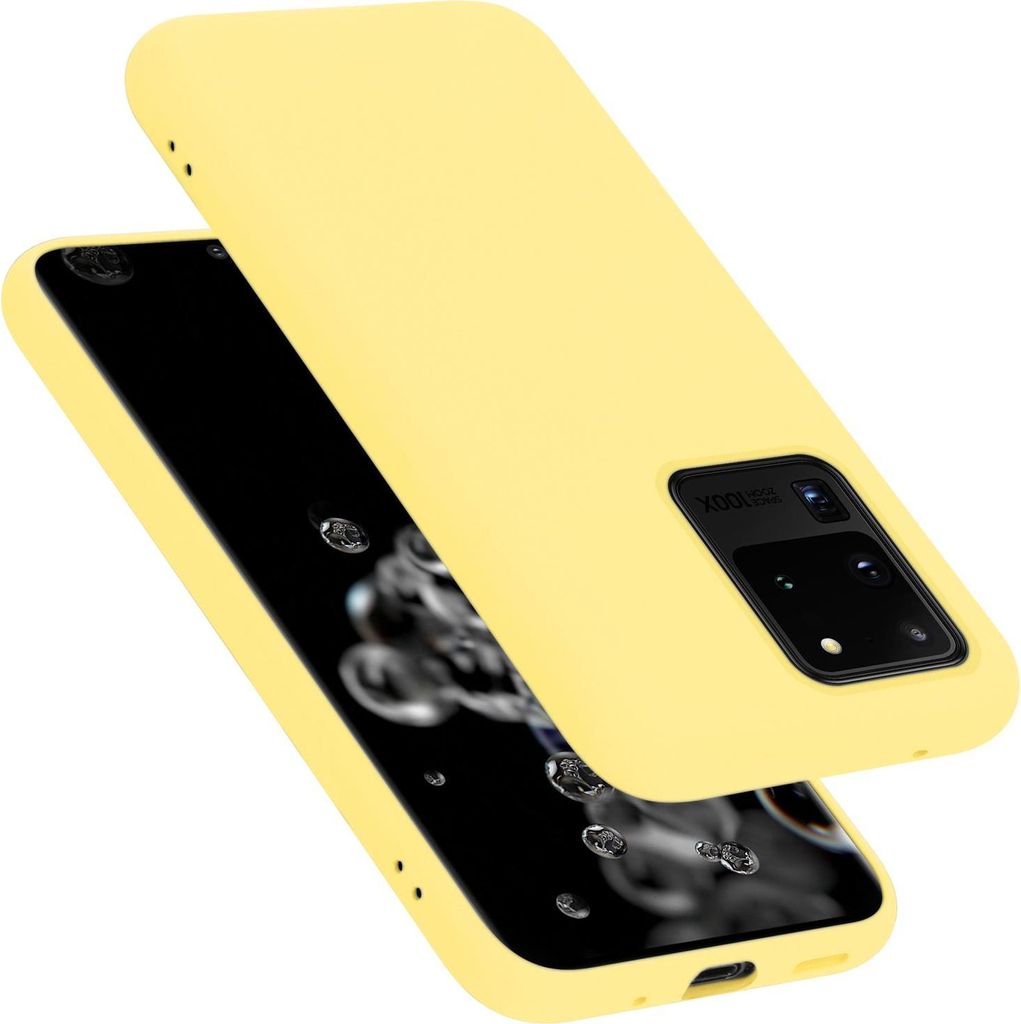 Cadorabo Schutzhülle für Samsung Galaxy S20 ULTRA Hülle in Gelb Handyhülle Case Cover TPU Etui