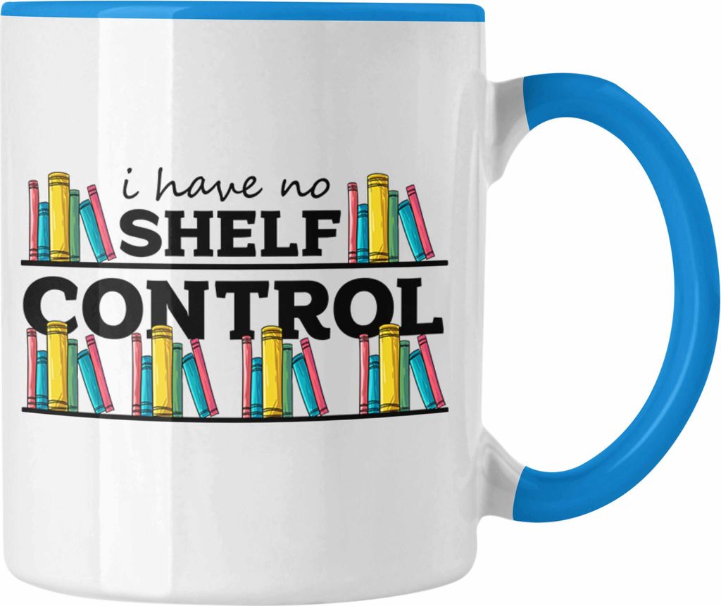 Trendation - Lesen Lustige Leseratte Tasse Geschenk für Bücherliebhaber Leseratten (Blau)