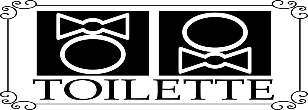 vianmo Blechschild 10x27 cm WC Piktogramm Toilette