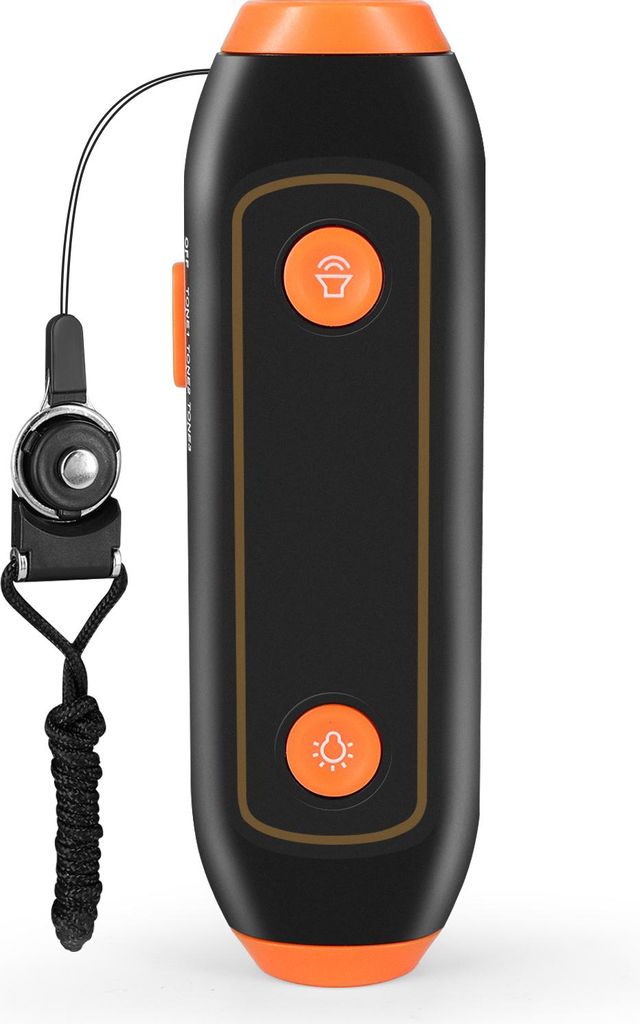 Elektronische Trillerpfeife, Orange mit SOS-Licht, Taschenlampe, Notfallpfeife, für Schiedsrichter,Outdoor-Camping, Sicherheitspfeife mit Lanyard