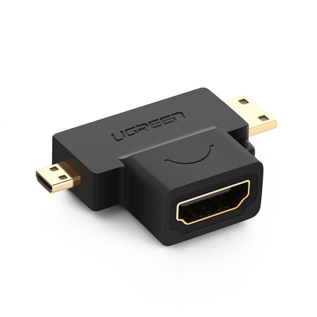 Ugreen HDMI Adapter Typ A auf Mini/Micro HDMI schwarz Produktbild 