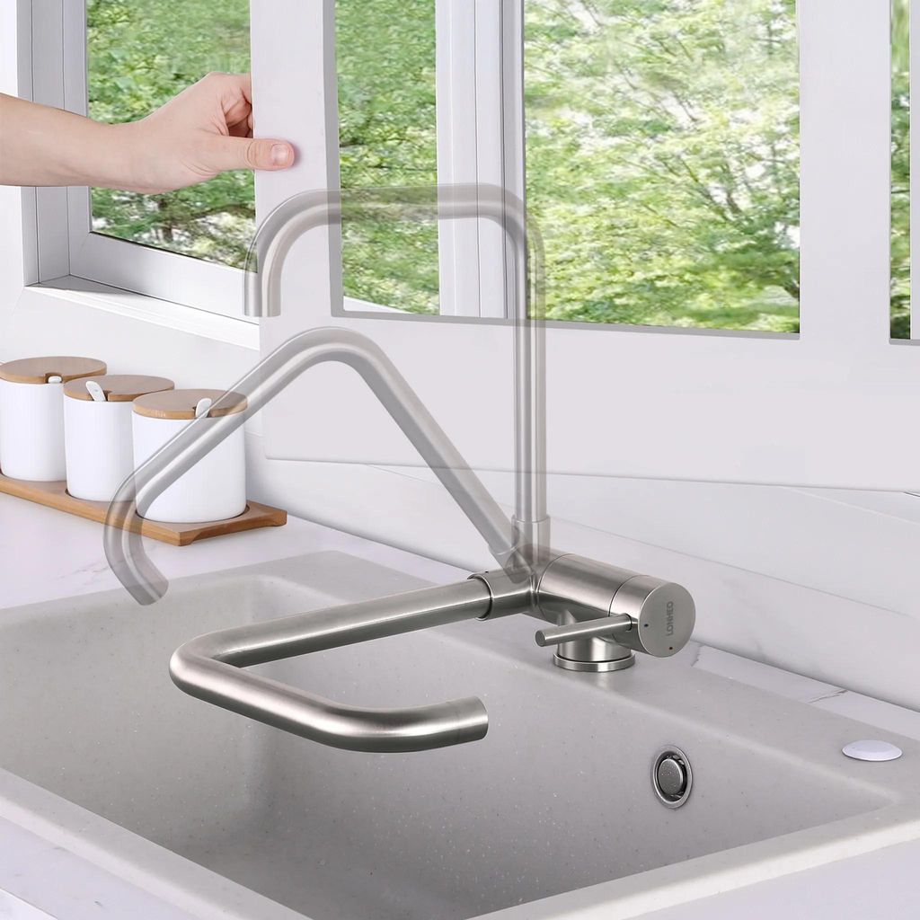 Lonheo Hochdruck Küchenarmatur, Wasserhahn Küche klappbar Produktbild 