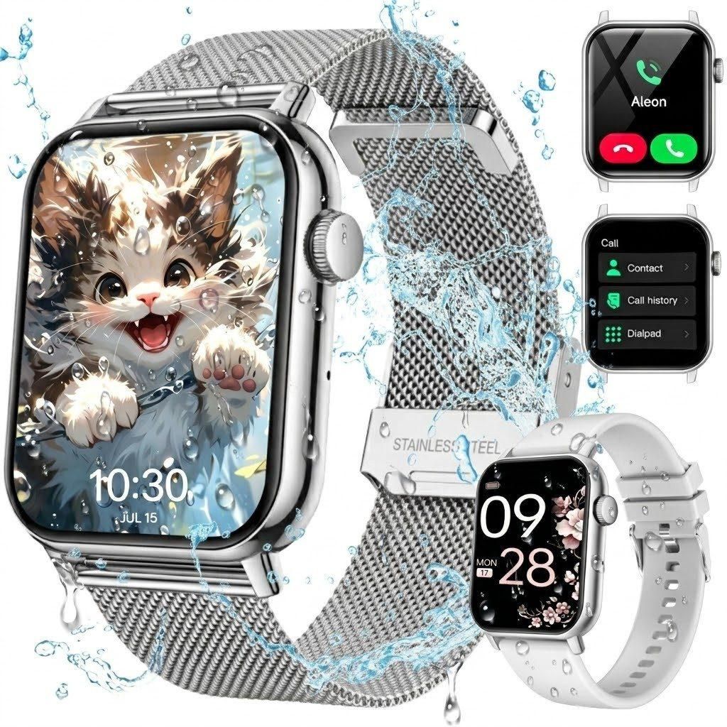 Smartwatch mit Telefonfunktion für Damen & Herren, 1,85 Produktbild 