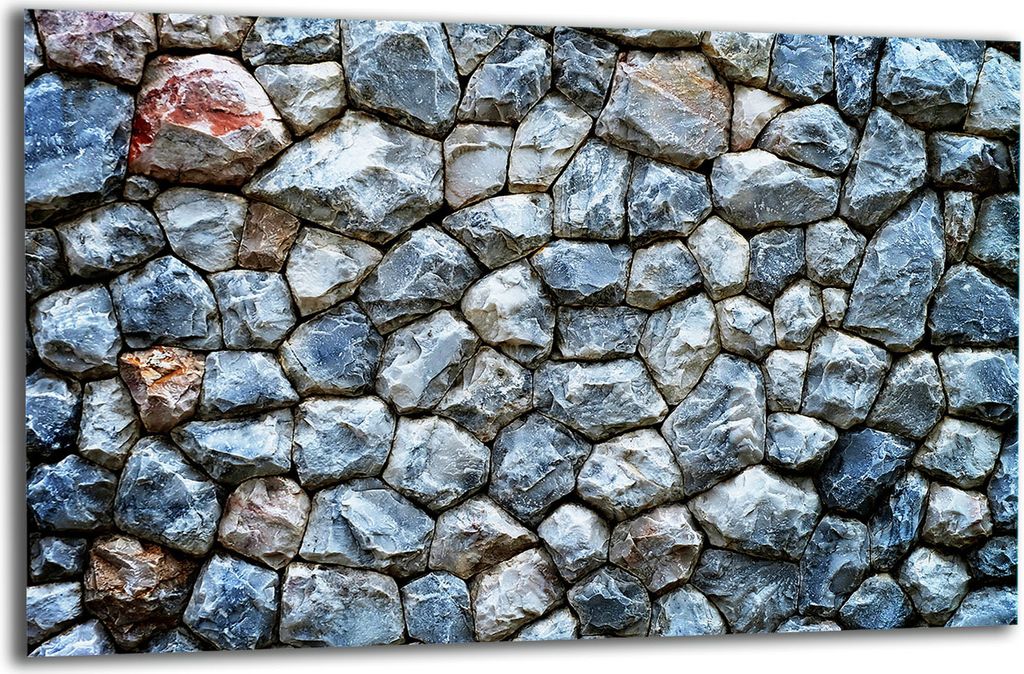 Herdabdeckplatte Glaskeramikkochfeld-Abdeckung Spritzschutz Glas 80x52 Steine