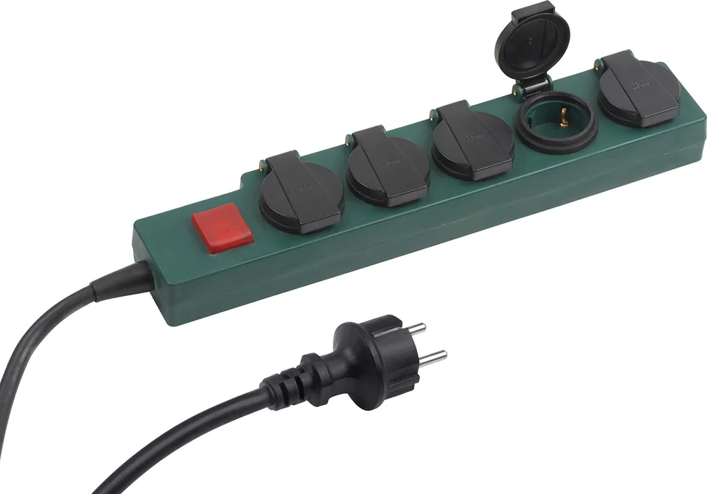 Meister 829224 Bâti de prises pour locaux humides - Bloc multiprise IP44
