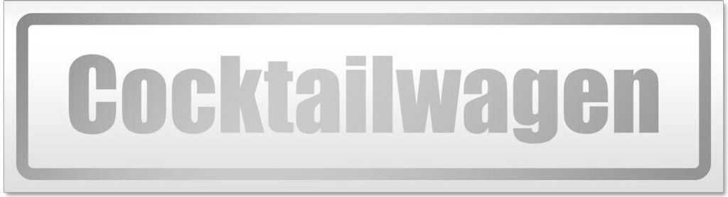Kiwistar Cocktailwagen Magnetschild Schild magnetisch - 60cm Silber - Magnetfolie für Auto PKW Kfz