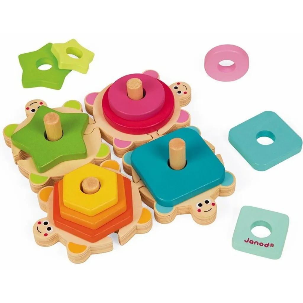Janod Puzzle Tortues en Bois : Casse-tête Éducatif et Jeu de Logique