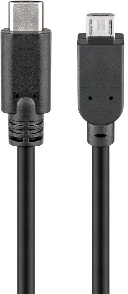USB-C™-auf-Micro-B-Kabel, 0,6 m, schwarz 2,5 W, 0,5 A, 480 Produktbild 