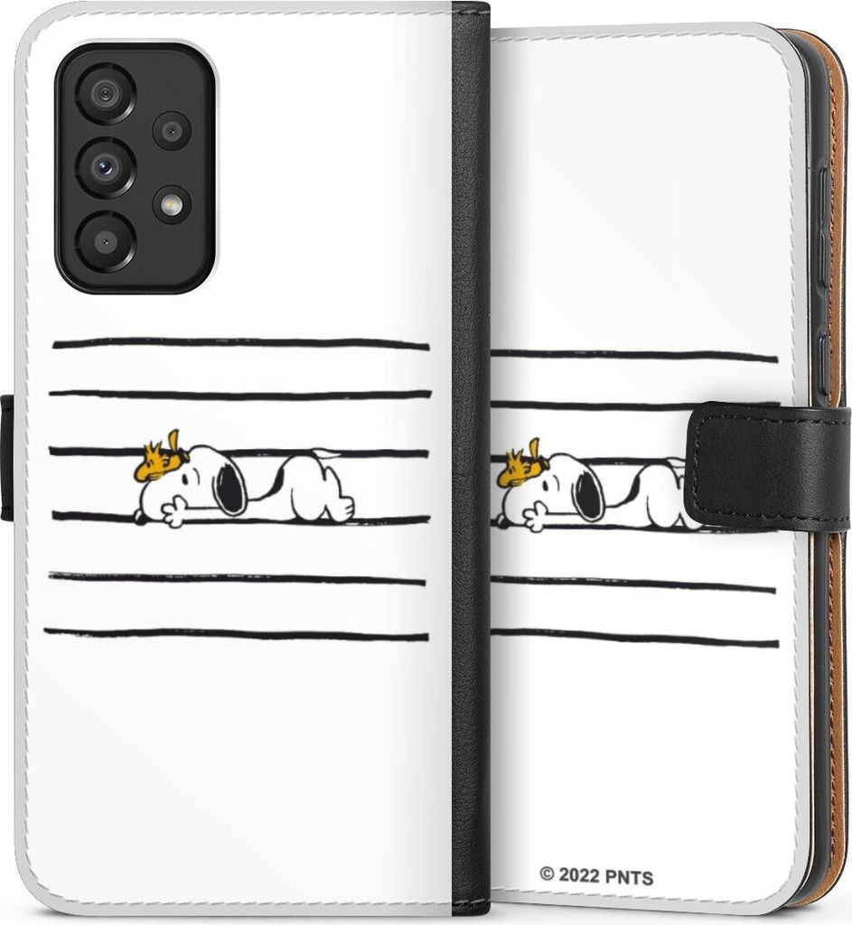 DeinDesign Klapphülle für Samsung Galaxy A33 5G Handytasche Lederhülle Tasche Hund Peanuts Snoopy