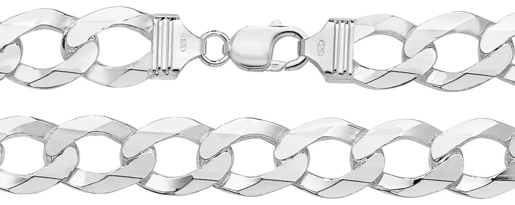 Cadeau Homme : Bracelet Argent 925 Massif 22cm - Bijou Chic 16mm de Large