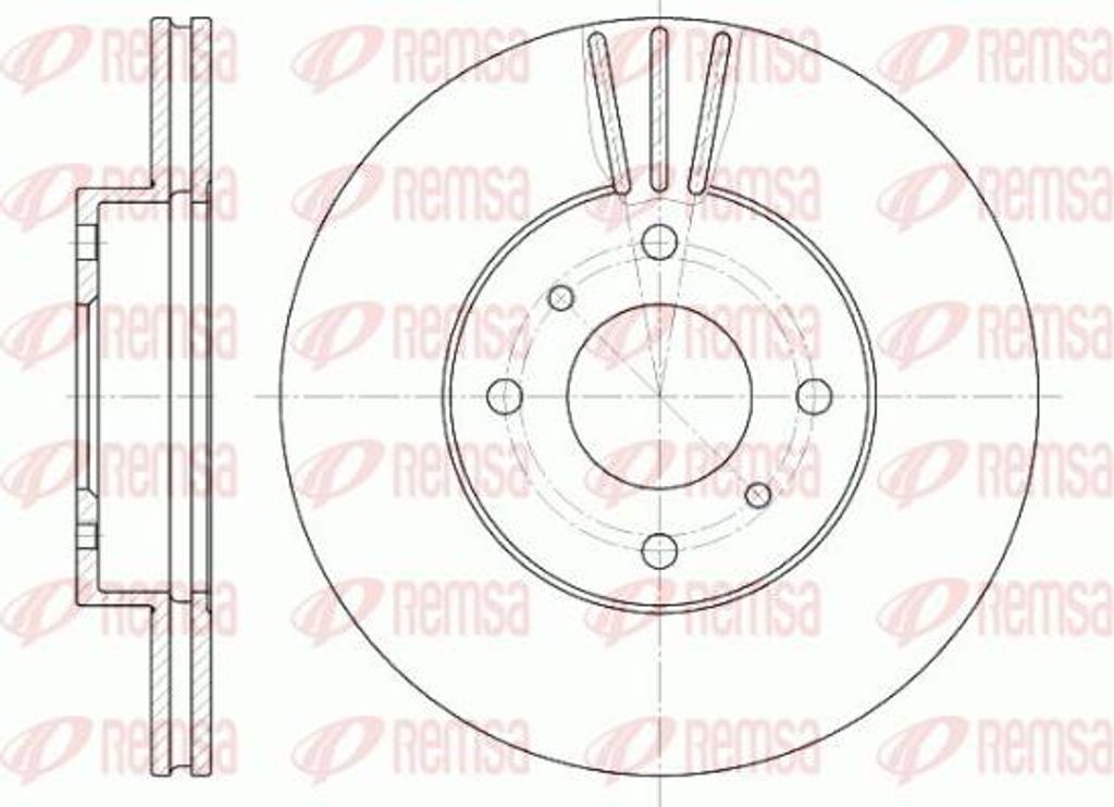 REMSA 6610.10 Bremsscheibe OE 402062F500 kompatibel mit 200 SX, Almera, Primera