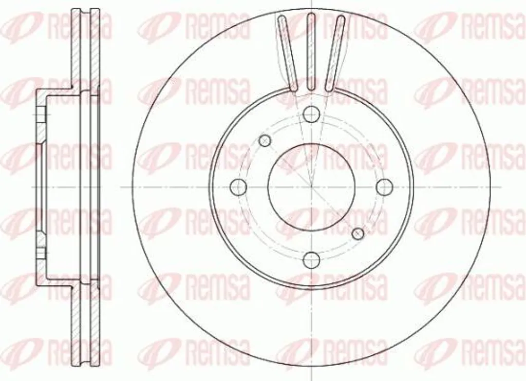 Disque de frein anti-vibration REMSA 6610.10 pour Nissan Almera et SX