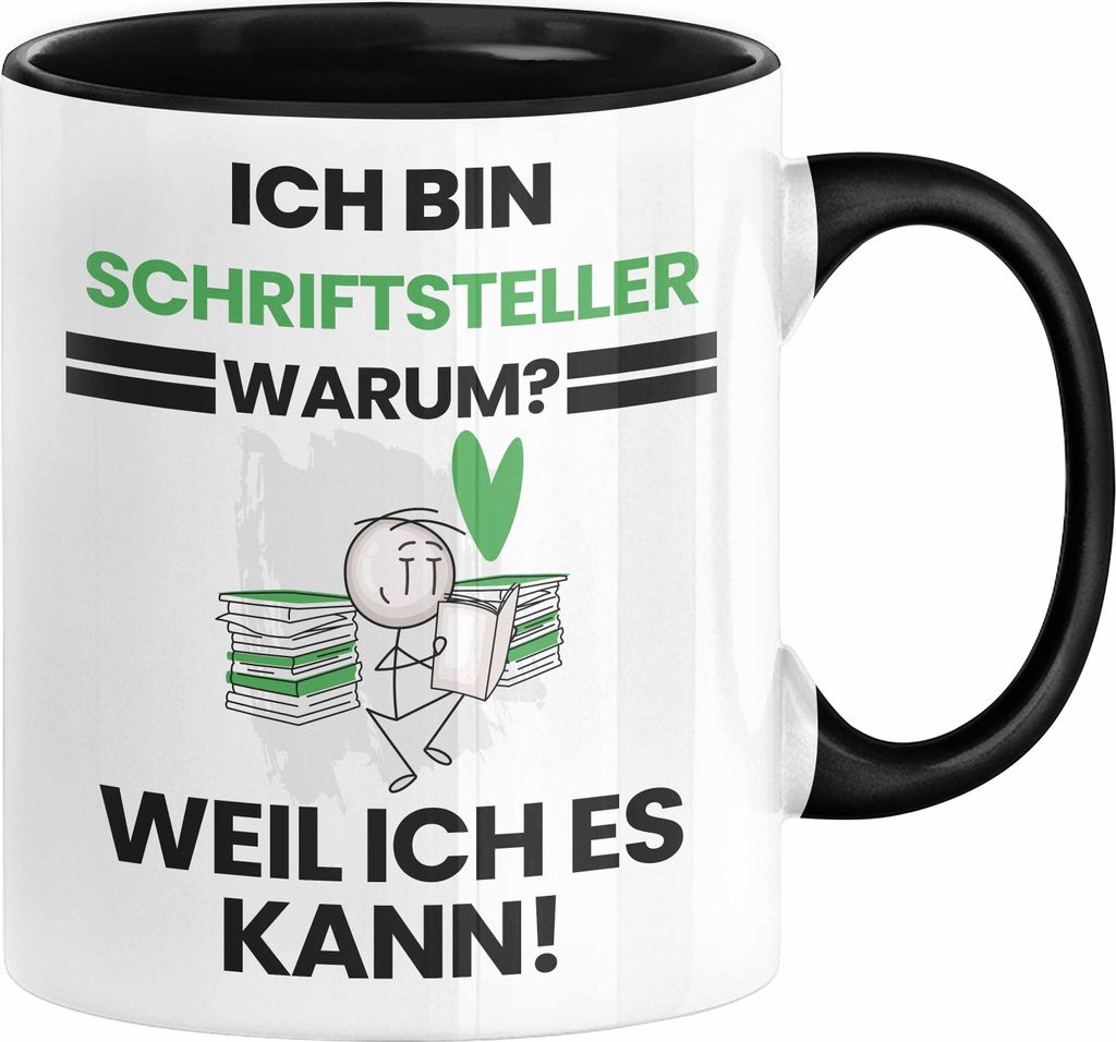 Schriftsteller Geschenk Tasse Lustiger Spruch Ich Bin Schriftsteller Warum Weil Ich Es Kann Geschenkidee Bester Schriftsteller Geburtstag Kaffee-Be...