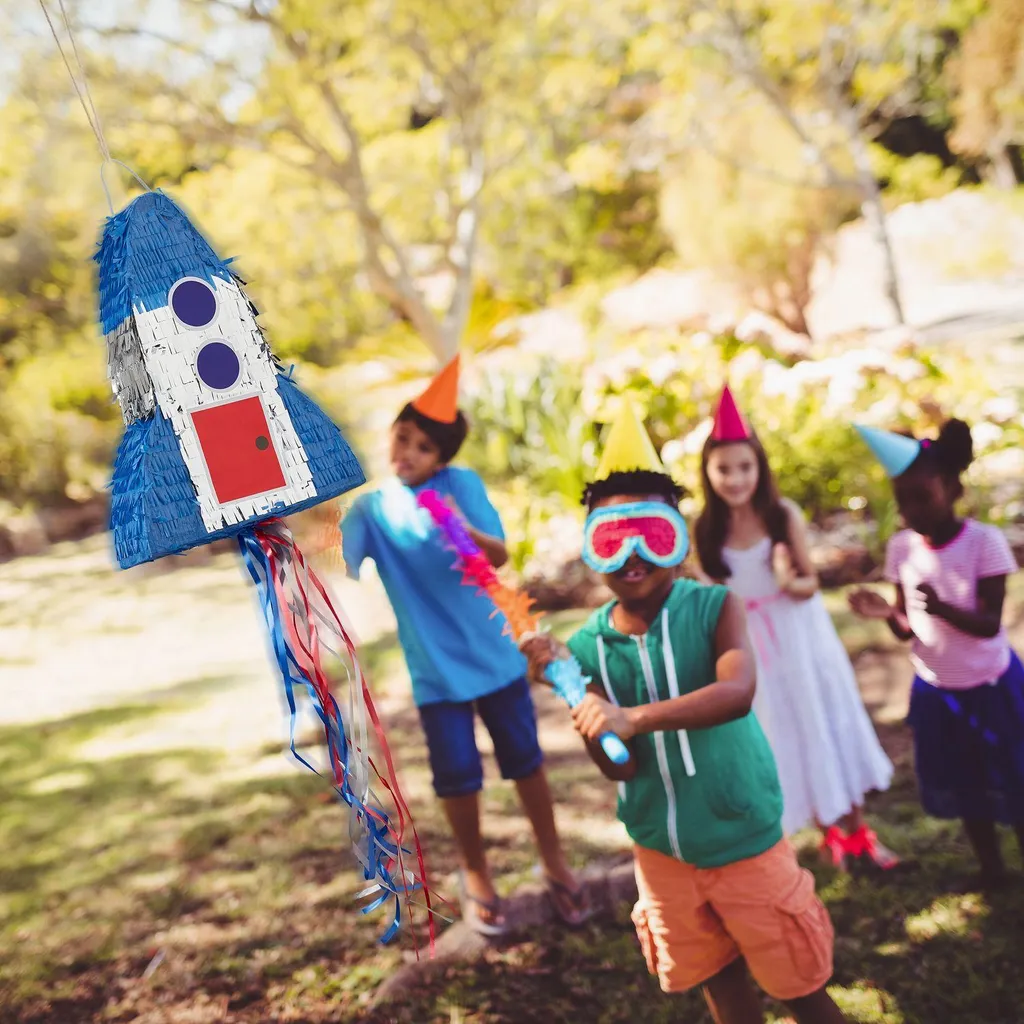 Piñata Fusée pour Fête d'Enfant - Idée Cadeau et Activité Groupe Espace