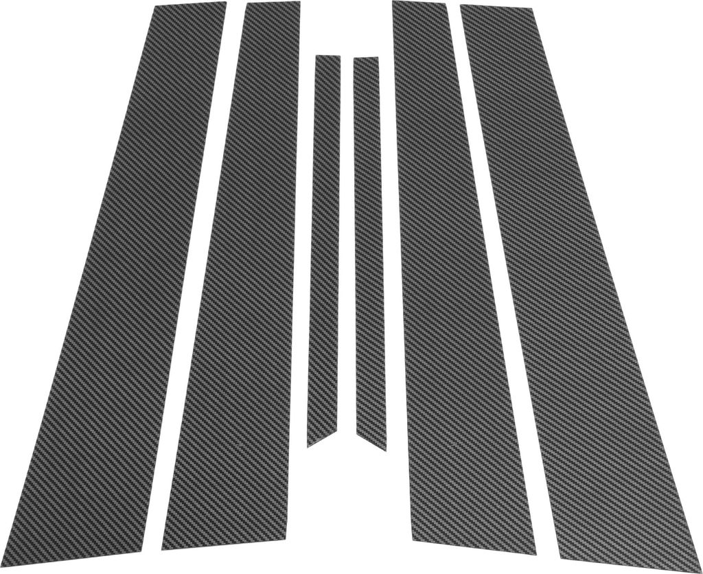 Türpfosten Fensterschutz Anti-Kratz-Aufkleber Türpfosten Außenverkleidung für Honda Accord 2003-2007 Schwarz Carbonfaser-Muster