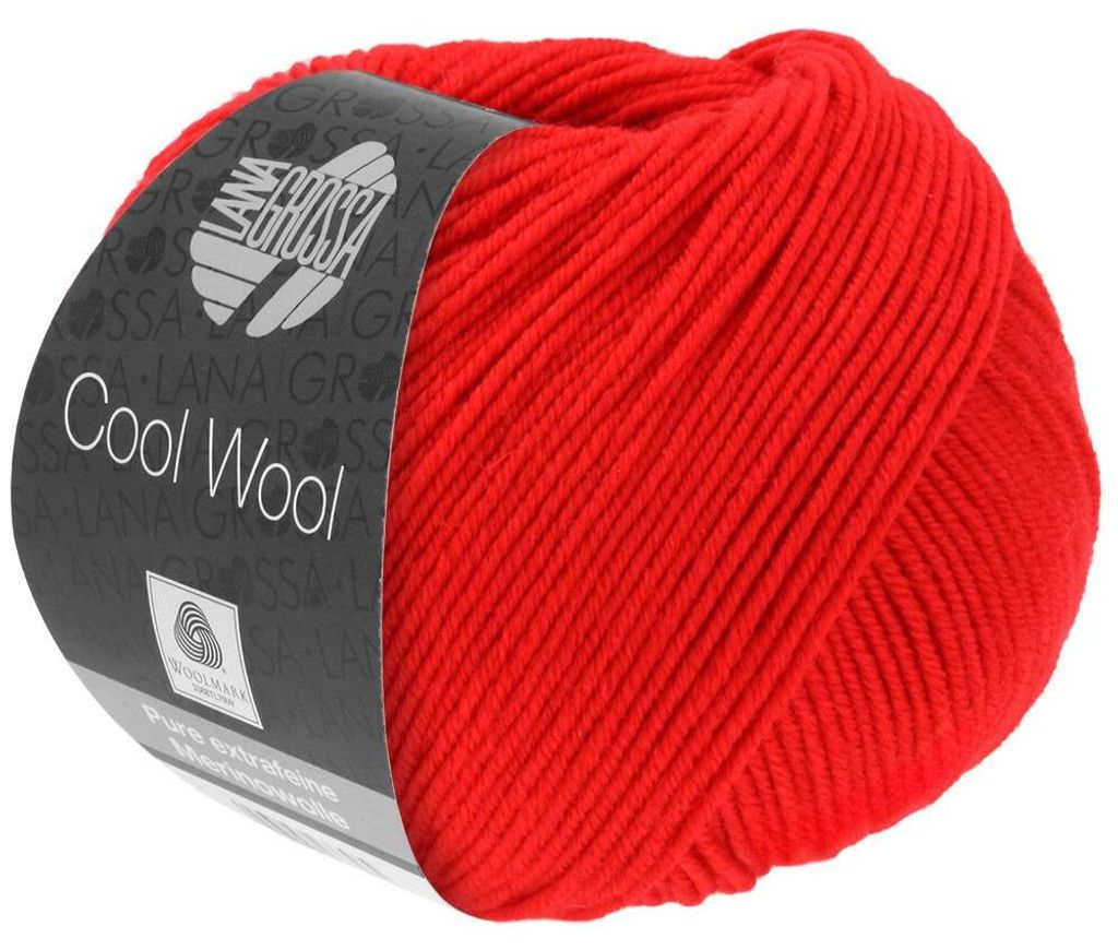 Lana Grossa - Cool Wool 0417 leuchtendrot Produktbild 