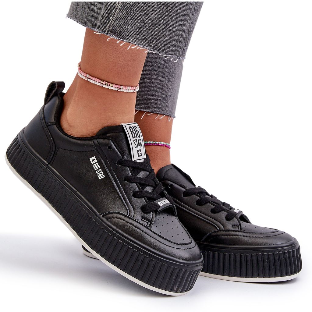 Damen Plateau-Sneaker Big Star NN274255 Schwarz 36