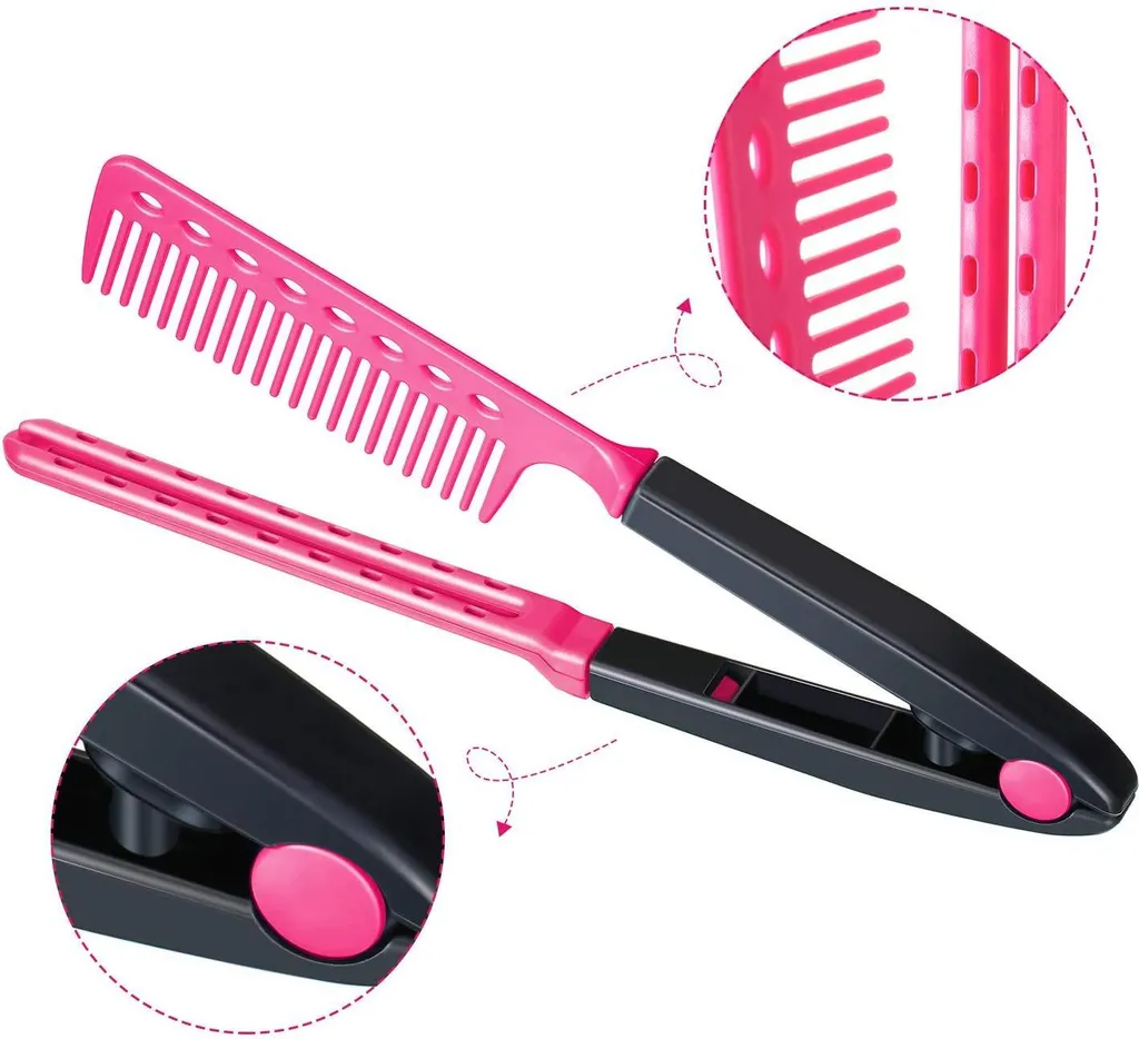Offerta Set 3 Spazzole Liscianti Salone Rosa Blu Rosso - Risparmia Ora - 3