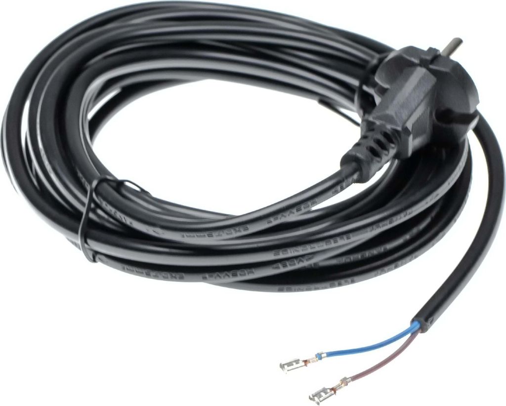 vhbw Stromkabel kompatibel mit Miele S4211, S2120, S251, S2121, S5211, S5220, S5380, Cat & Dog, S5210, S4210, S5310 Staubsauger - 6 m Kabel 1000 W