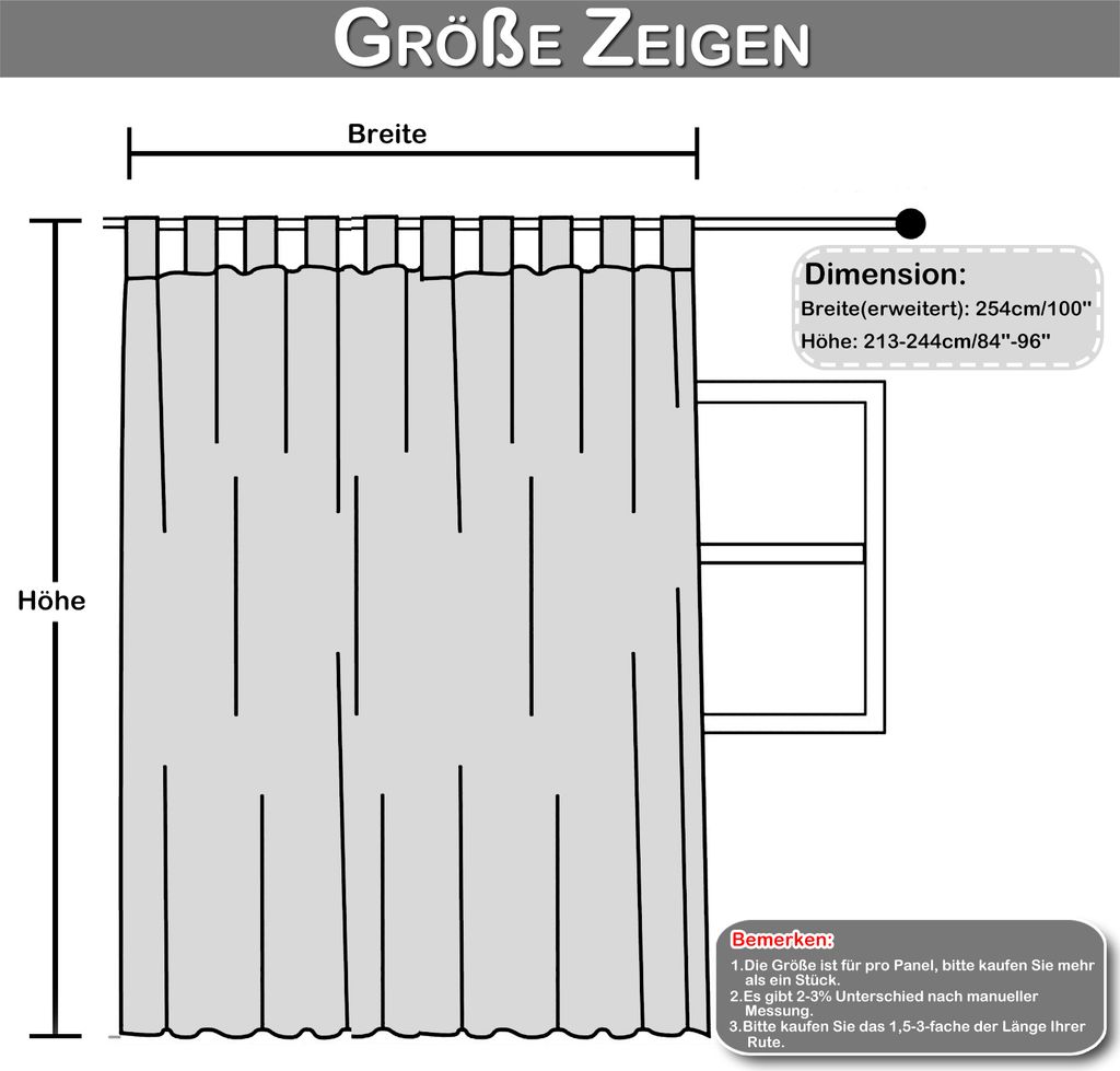 Vorhang Wasserdicht Blickdicht Gardine Sonnenschutz Outdoor Produktbild 8