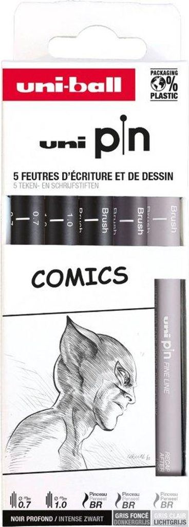 uni-ball Fineliner PIN "Comics" PF 5er Set