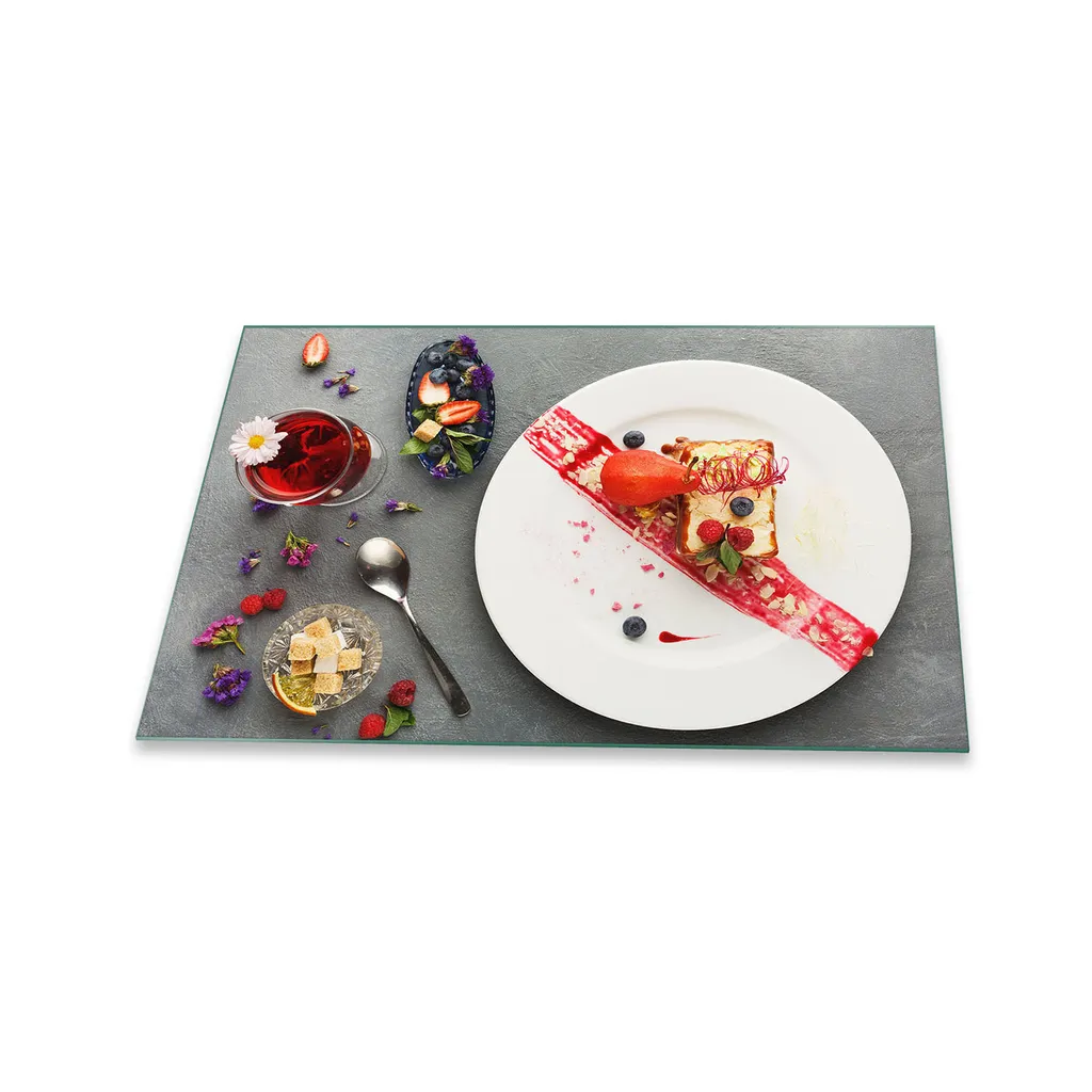 Piastra di copertura per piano cottura in ceramica 1 pezzo 80x52 frutta rosso copertura vetro decorazione alzatina - 1