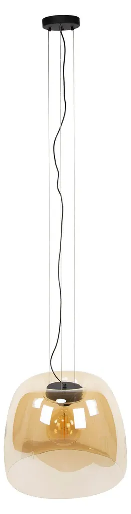 Plafonnier Noir/Or Moderne 48cm - Pour éclairer avec style