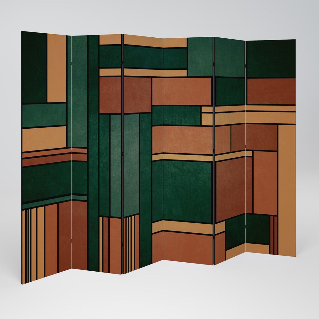 SpaceRebels Paravent Raumteiler - 6-teilig Raumtrenner, Druck 2-Seite - Raumtrenner - Trennwand Wohnung - Room Divider - Spanische Wand Deko Modern...