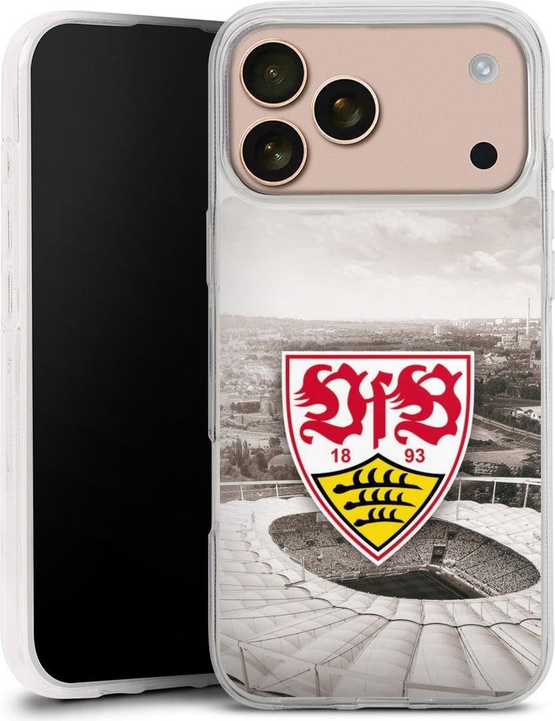 DeinDesign Handyhülle für Apple iPhone 17 Pro Max Silikon Hülle Case Smartphone Schutzhülle Offizielles Lizenzprodukt Stadion VfB Stuttgart