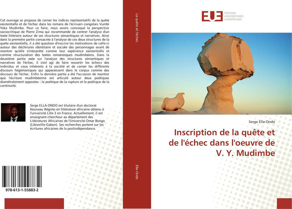 Inscription de la quête et de l'échec dans l'oeuvre de V. Y. Mudimbe