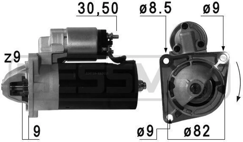 Démarreur ERA 220720A pour Alfa Romeo 147 156 159 et Fiat Punto Stilo