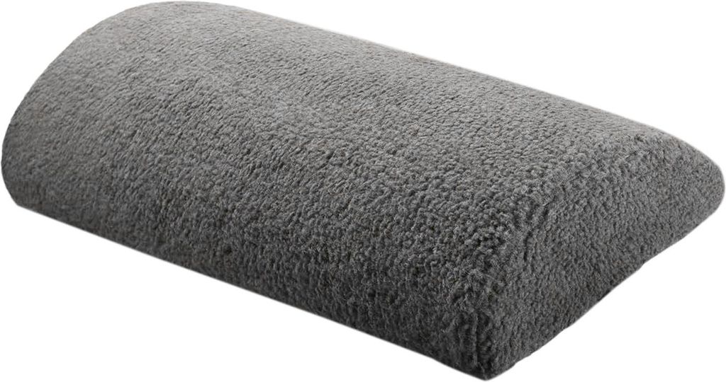 Fußkissen für Liegestühle, Memory Foam, Beinstützenkissen, halbe Rolle, Sherpa-Fußstützenkissen mit elastischen Riemen für Bett, Stuhl, Sofa