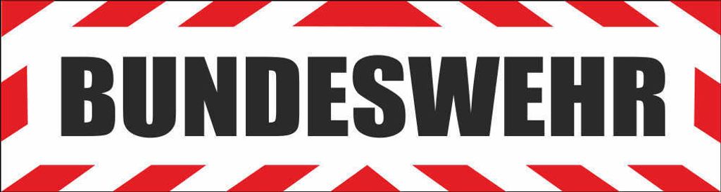 INDIGOS UG - Magnetschild "Bundeswehr BW " mit Rahmen 30 x 8 cm - Magnetfolie für Auto / LKW / Truck / Baustelle / Firma