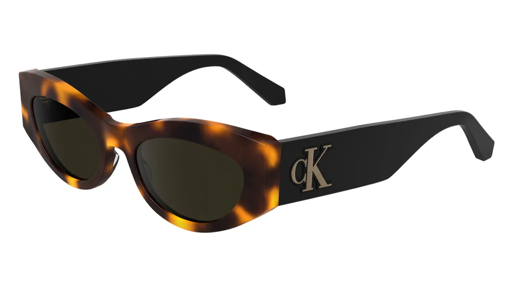Lunettes de soleil femme Calvin Klein Jeans CKJ24626S style havane 52mm
