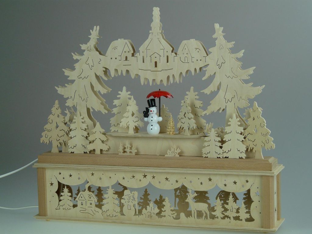 Original Erzgebirgischer Marken Schwibbogen Lichterbogen 50 x 43 cm K50-1_59