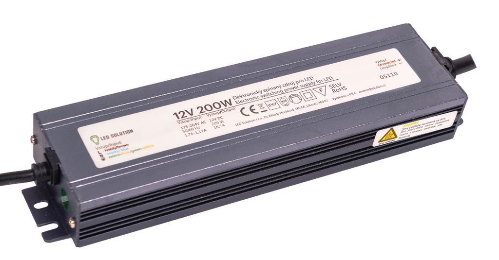 LED Solution LED zdroj (trafo) 12V 200W IP67 05110 Obrázek produktu 