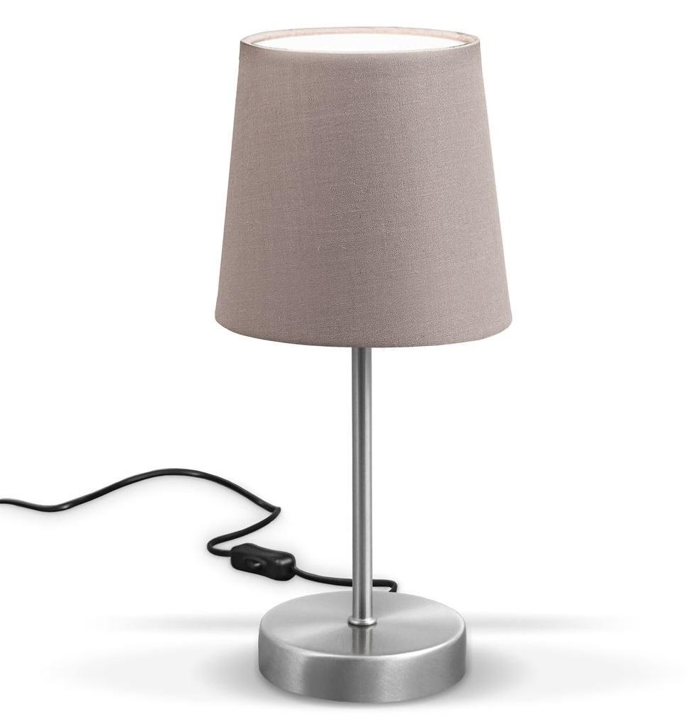 LED Tischleuchte Stoff Dekolampe Nachttisch-Leuchte Produktbild 