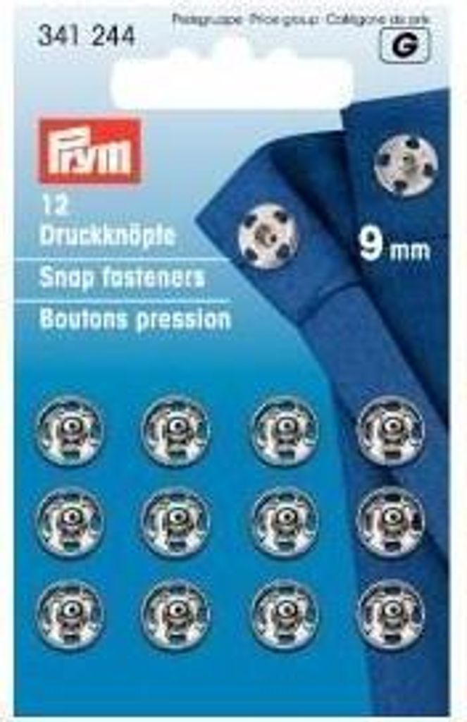 Prym Annäh-Druckknöpfe MS 9 mm silberfarbig Produktbild 