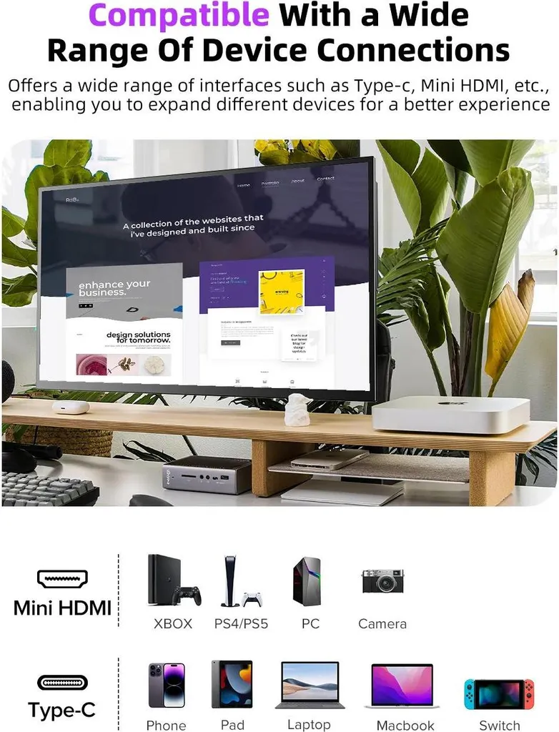 Second écran portable QHD 22" IPS pour télétravail - Noir - 6
